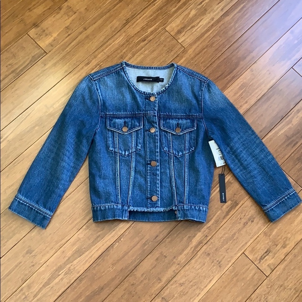 NEW J BRAND Women’s Denim Crop Jacket Sz Small